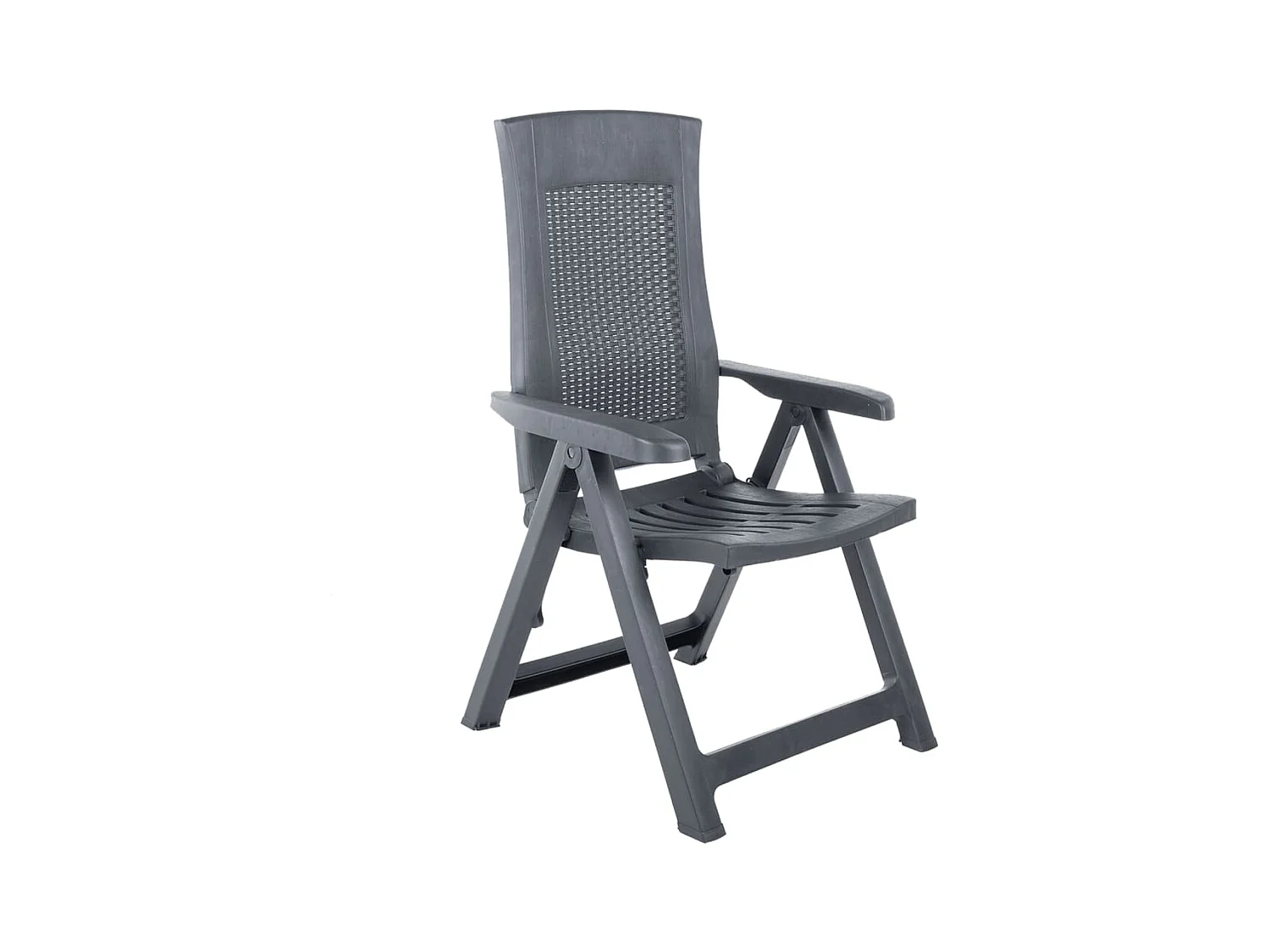 Ligstoelen tuinset van 2 Antraciet kunststof