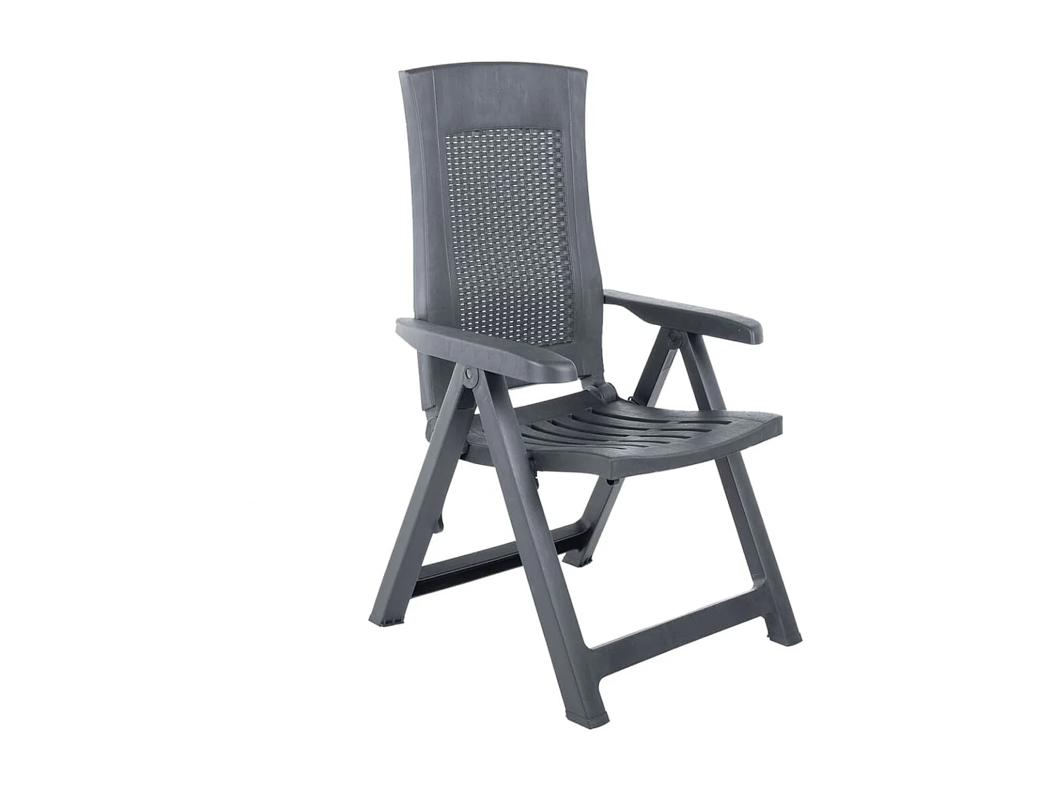 Chaises inclinables de jardin lot de 2 Plastique Anthracite