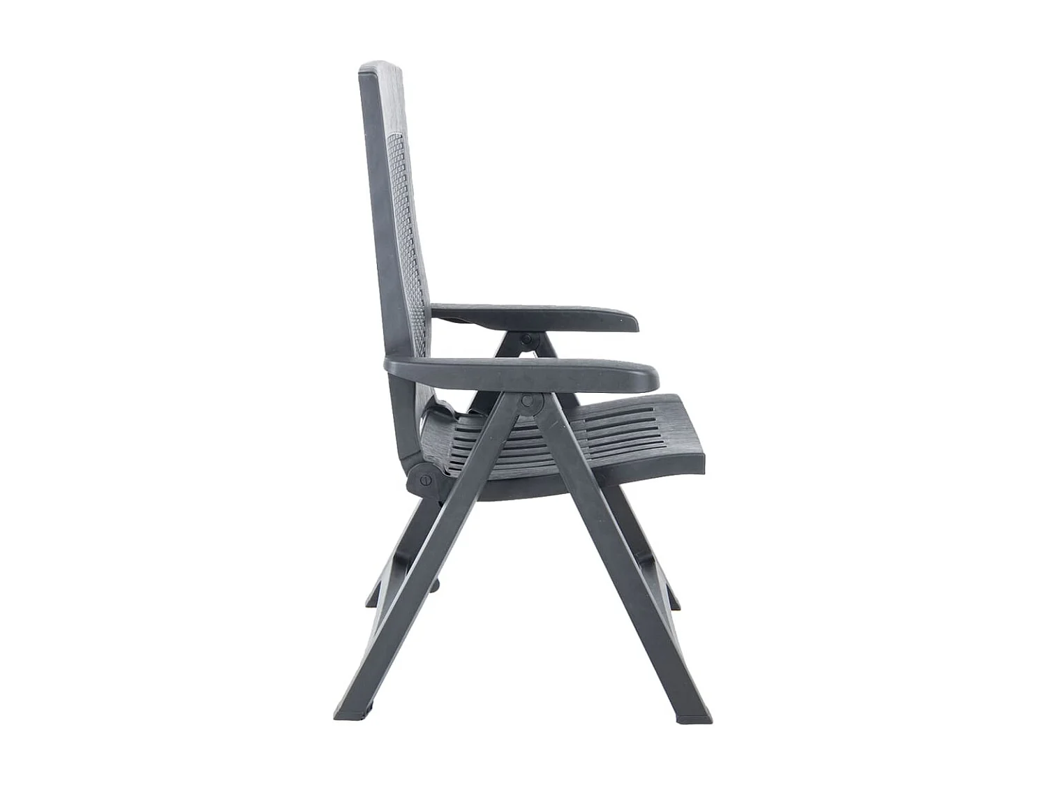 Chaises inclinables de jardin lot de 2 Plastique Anthracite