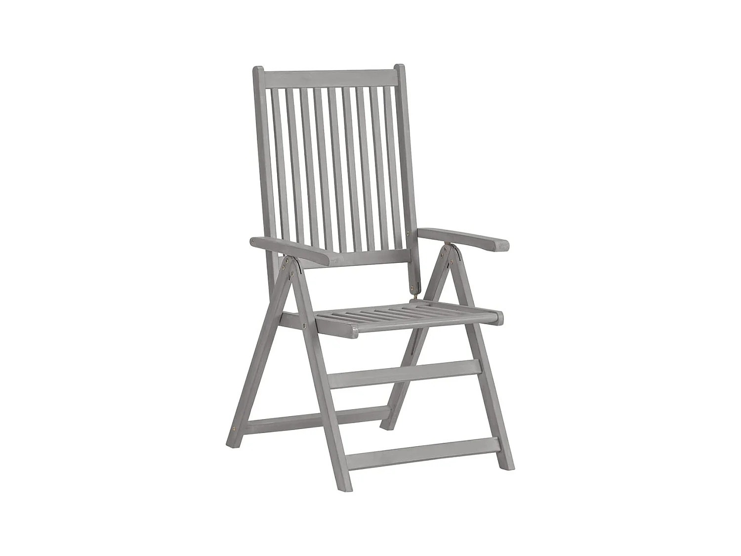 Tuinstoelen Set van 2 Grijs Massief Acaciahout