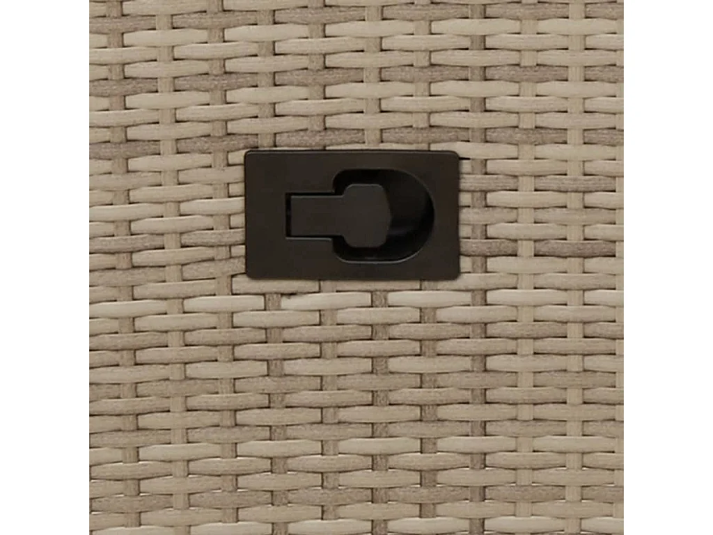 Conjunto de 2 sillas de jardín reclinables con cojines de ratán beige