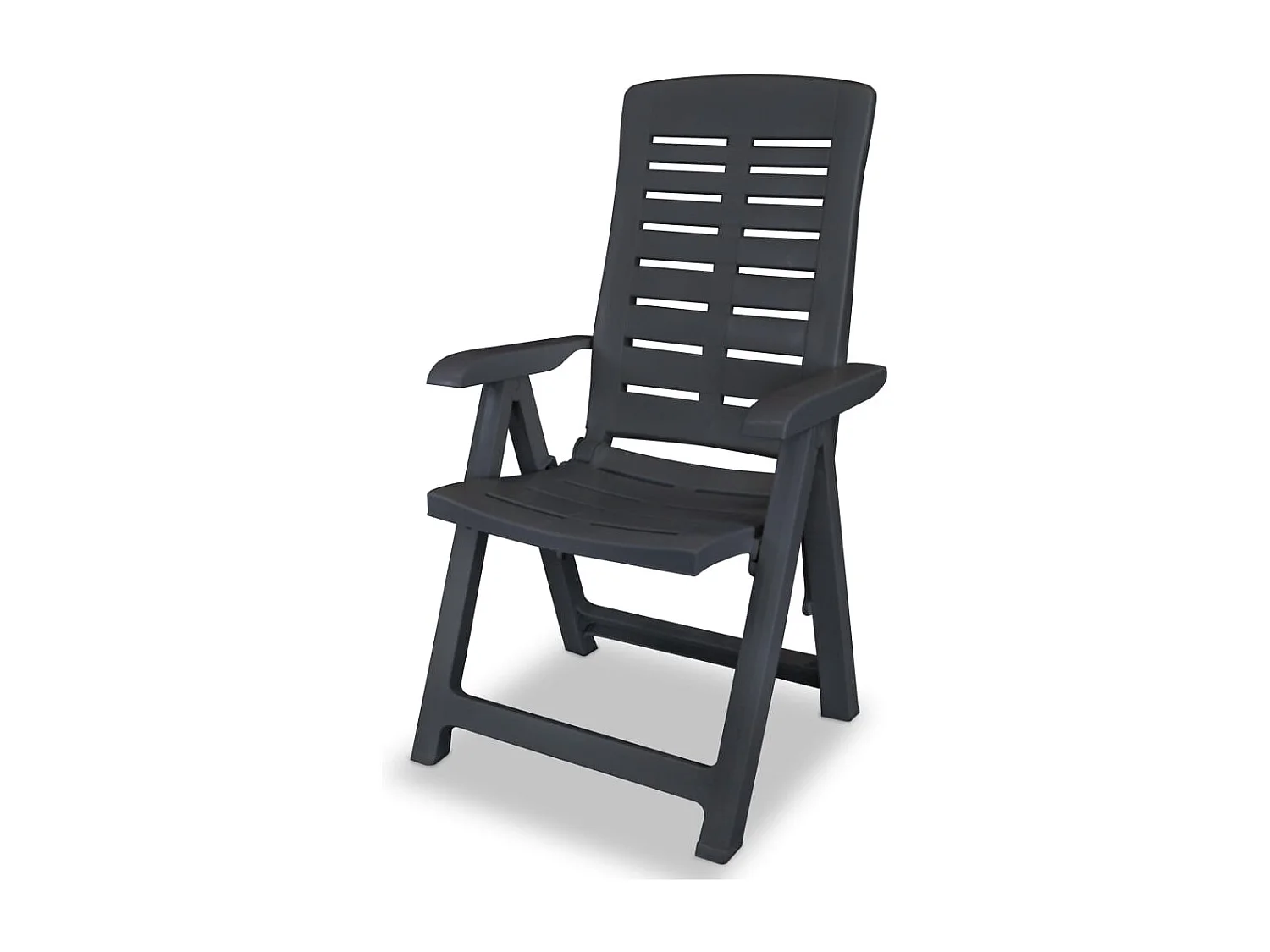 Chaises inclinables de jardin lot de 2 Plastique Anthracite