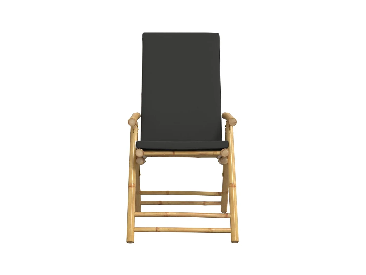 Chaises inclinables de jardin pliantes lot de 4 coussins bambou