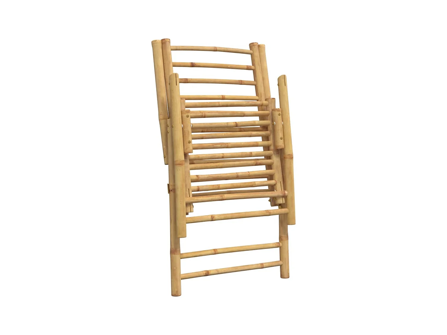 Chaises inclinables de jardin pliantes lot de 4 coussins bambou