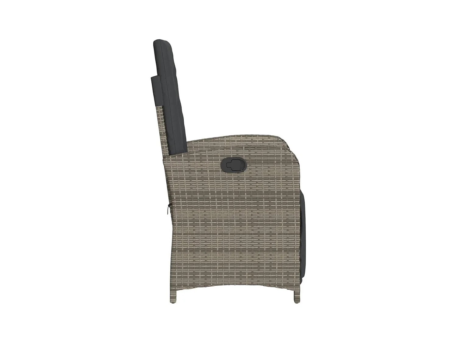 Set di 2 sedie da giardino reclinabili e poggiapiedi in rattan