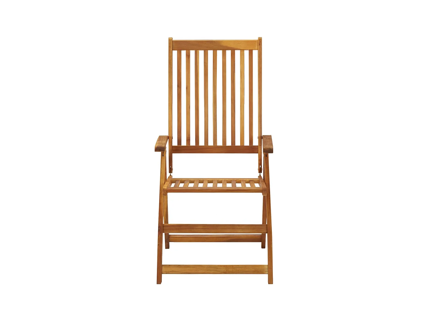 Chaises inclinables de jardin lot de 4 et coussins Bois acacia