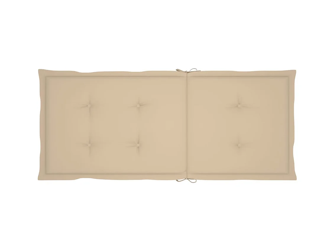 Chaises inclinables de jardin lot de 4 et coussins Bois acacia