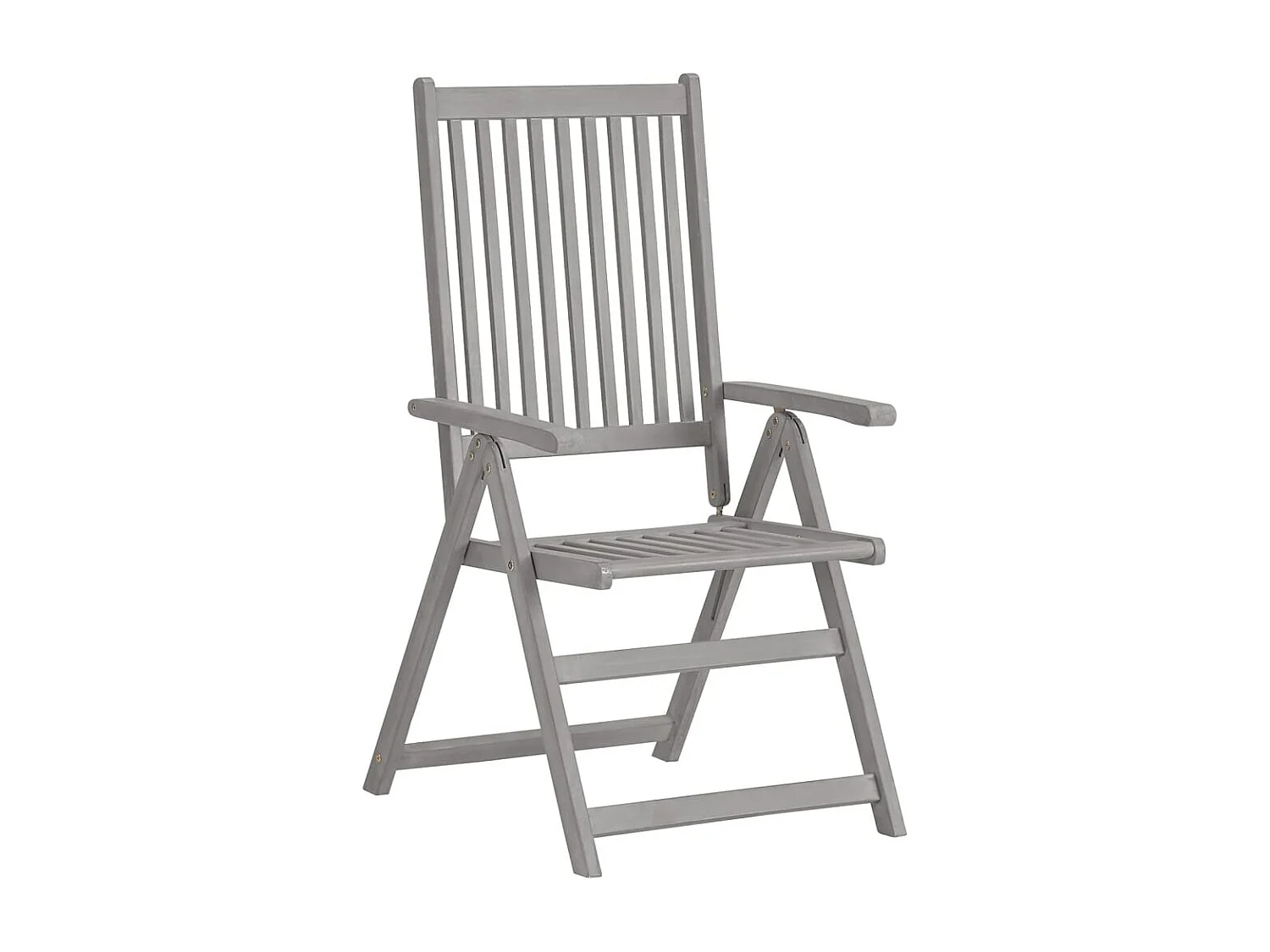 Chaises inclinables de jardin lot de 4 et coussins Bois acacia