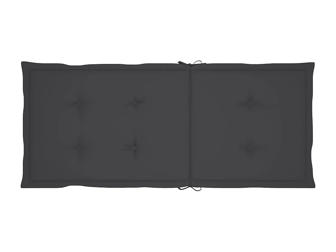 Chaises inclinables de jardin lot de 4 et coussins Bois acacia