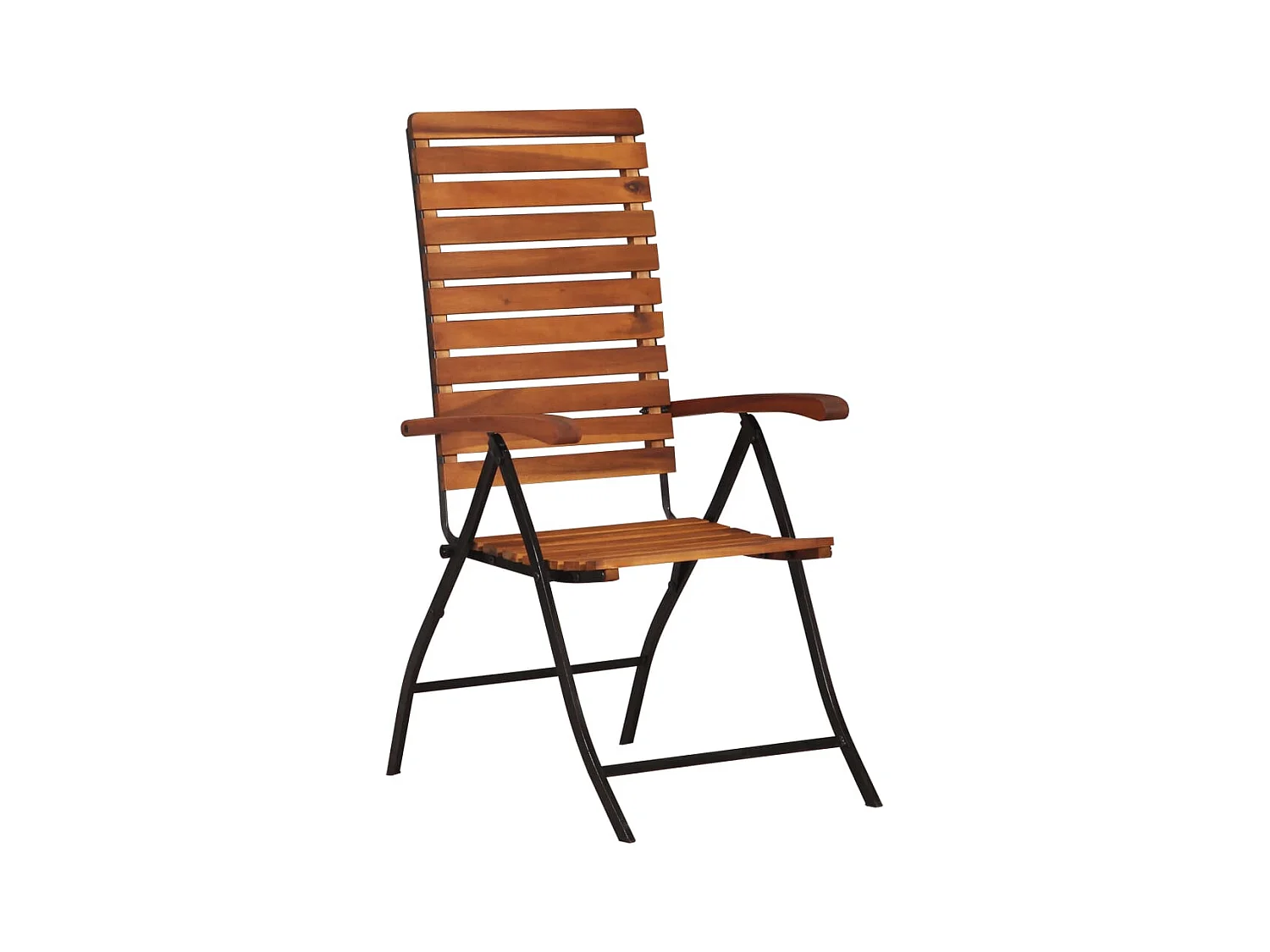 Chaises inclinables de jardin lot de 2 Bois solide d'acacia