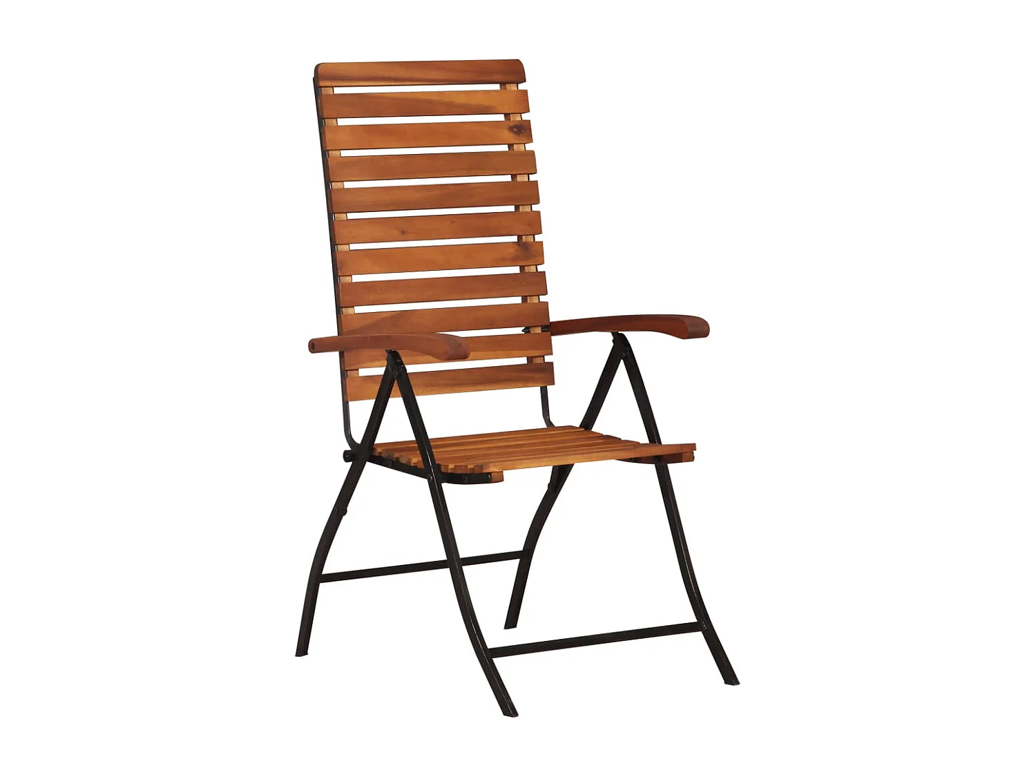 Chaises inclinables de jardin lot de 2 Bois solide d'acacia