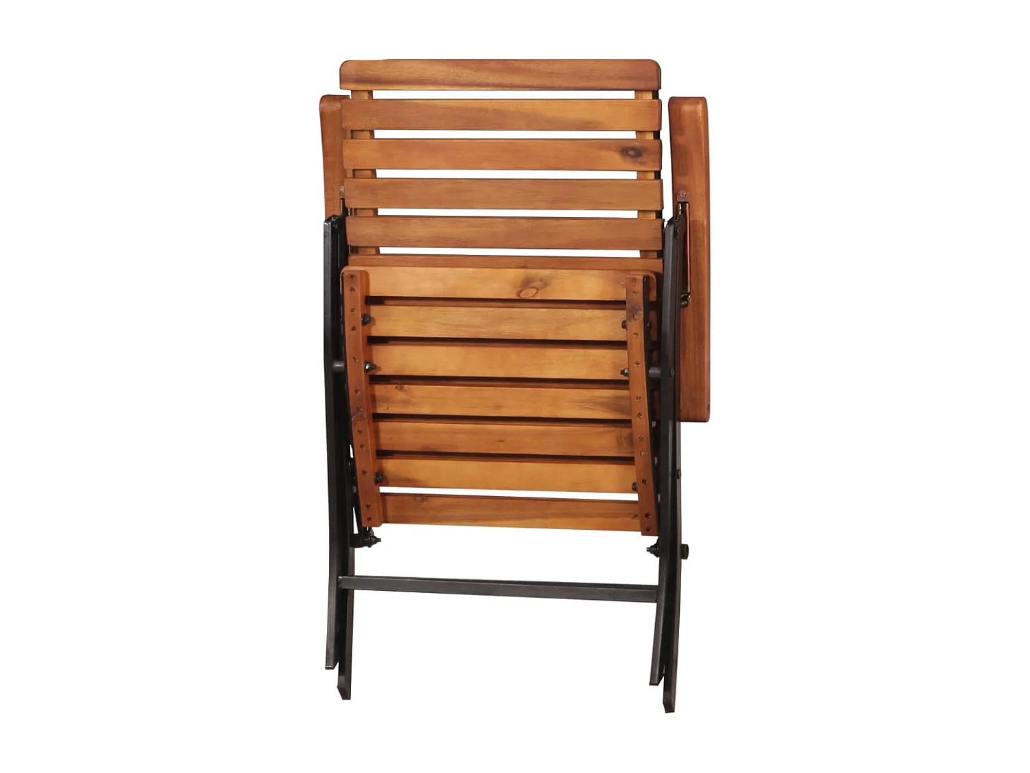 Chaises inclinables de jardin lot de 2 Bois solide d'acacia