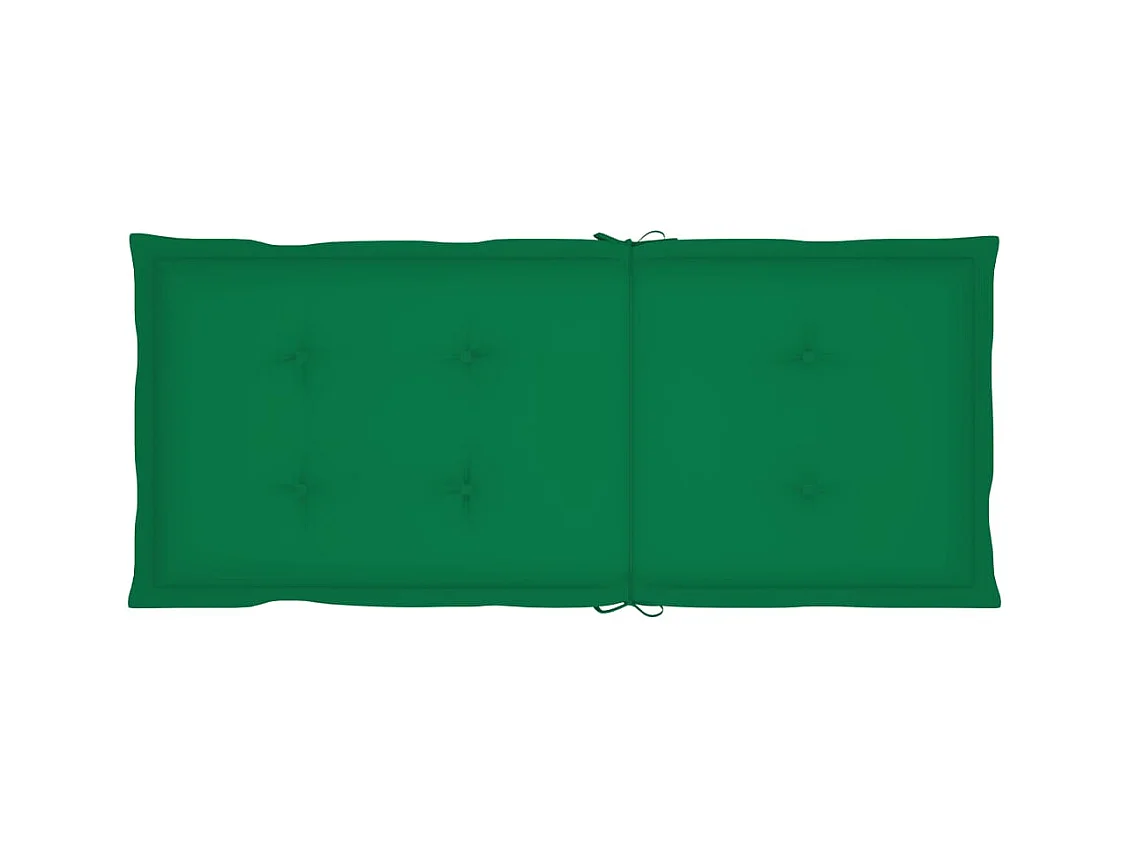 Conjunto de 4 sillas de jardín reclinables con cojines Madera de acacia