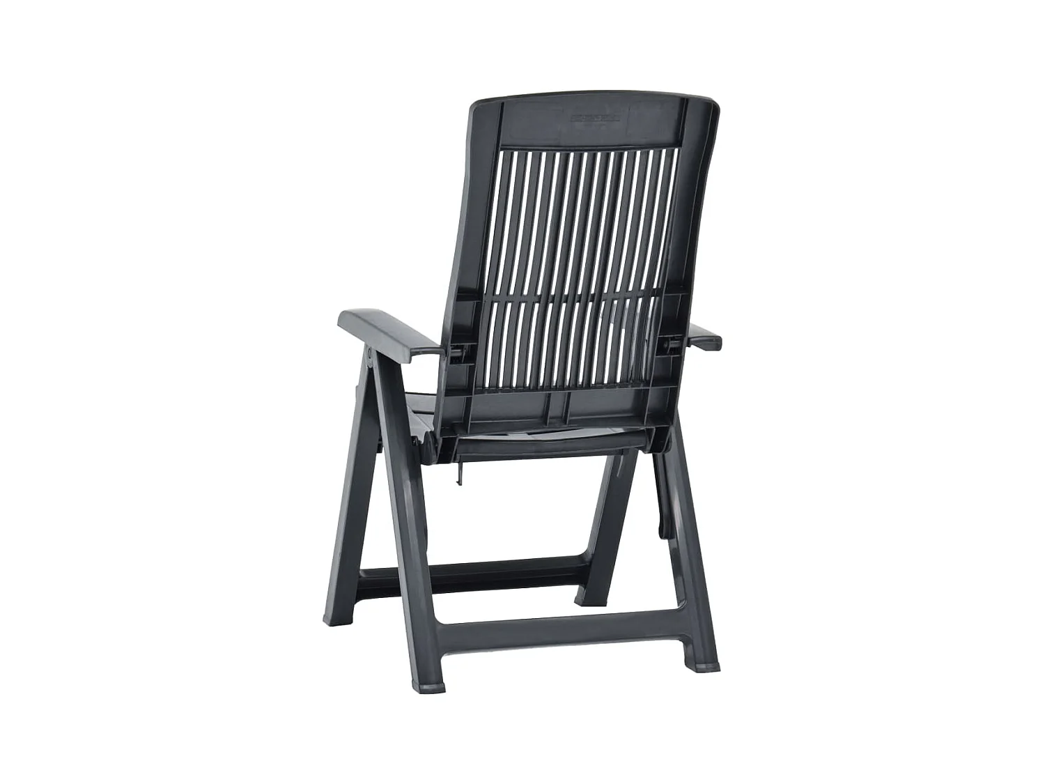 Ligstoelen tuinset van 2 Antraciet kunststof