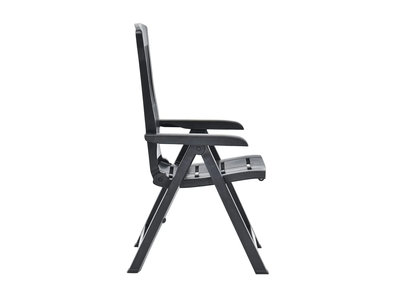 Chaises inclinables de jardin lot de 2 Plastique Anthracite
