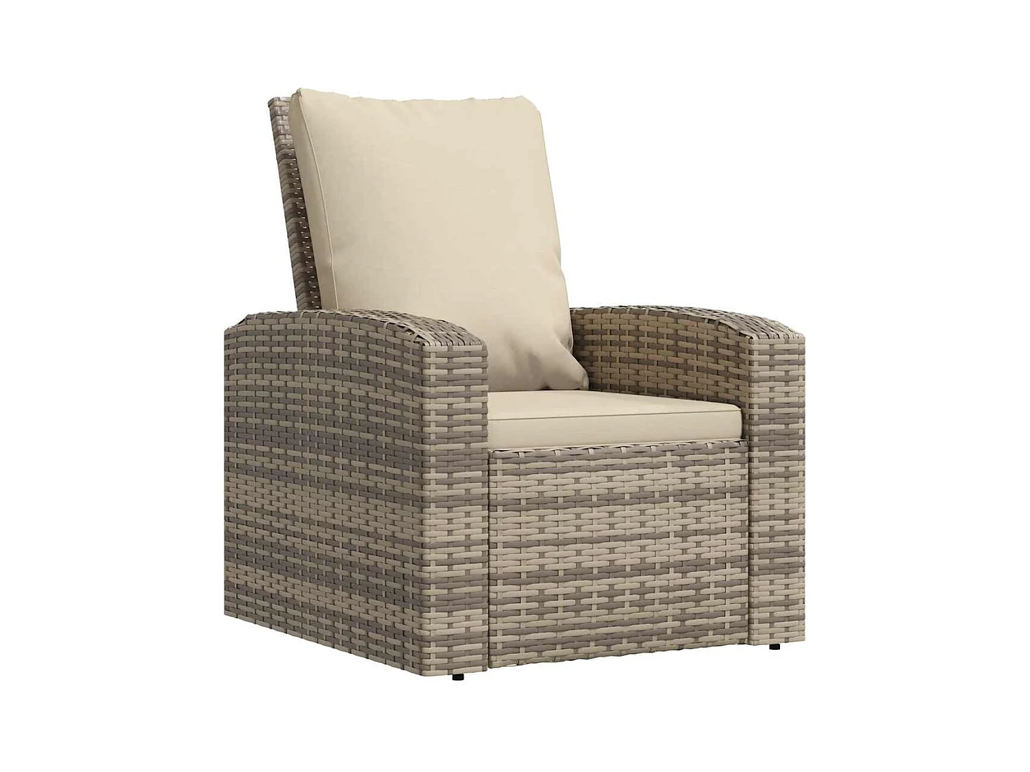 Tuinstoel met lichtbruine rotan kussens