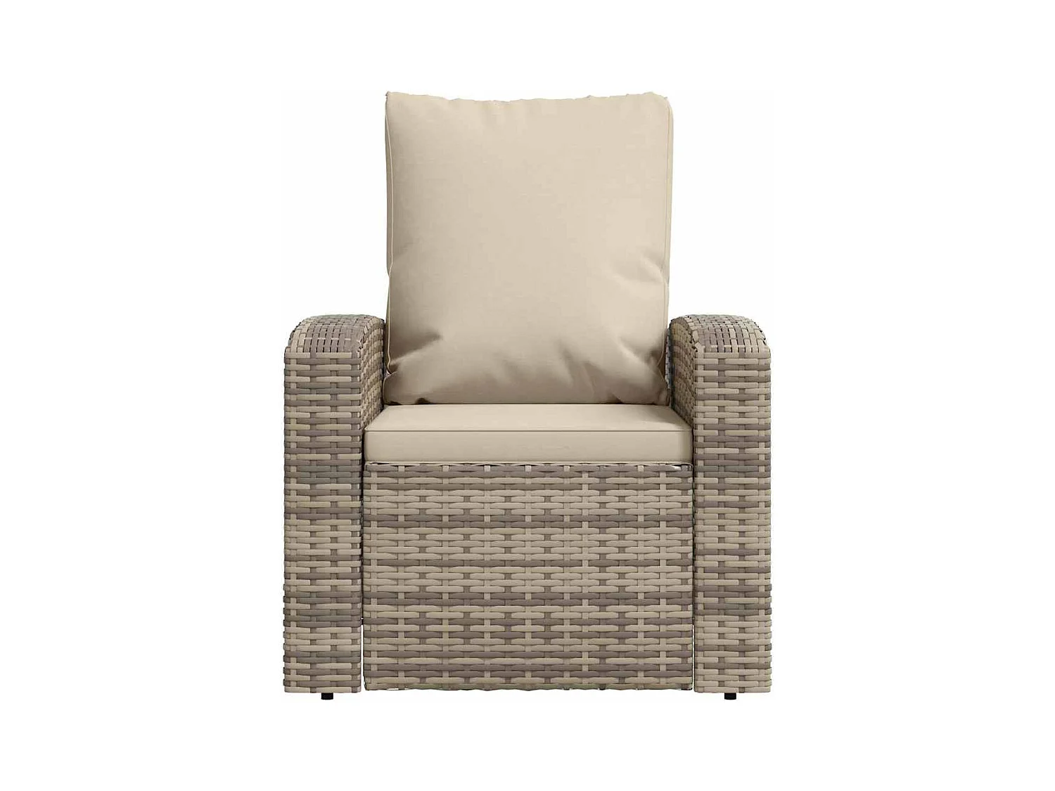 Tuinstoel met lichtbruine rotan kussens