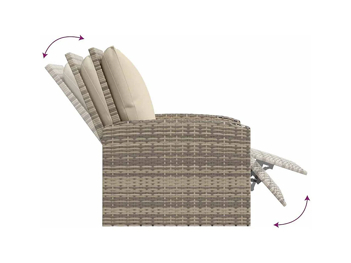 Tuinstoel met lichtbruine rotan kussens