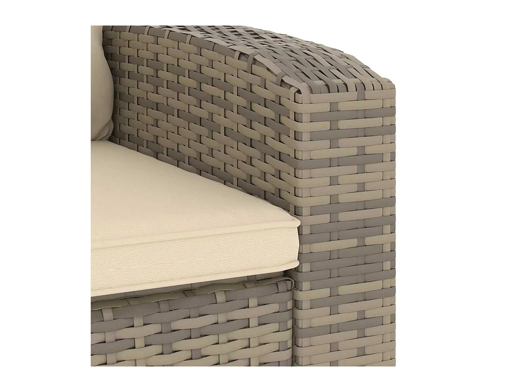 Tuinstoel met lichtbruine rotan kussens