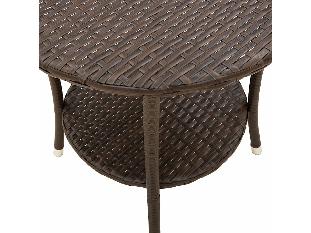 Set van 2 verstelbare tuinstoelen en rieten kunsthars tafel