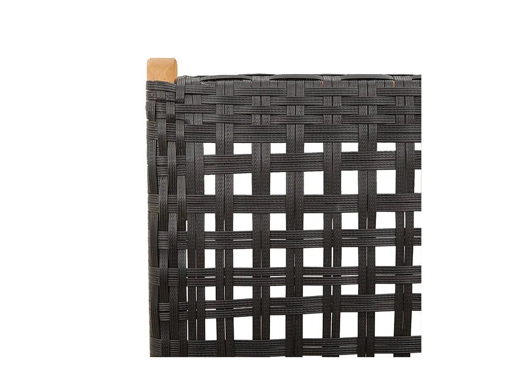 Chaises inclinables de jardin lot de 4 noir rotin bois massif