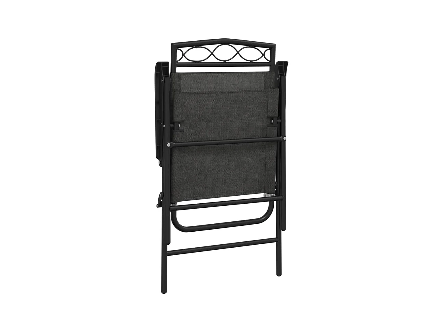 Set di 2 sedie da giardino pieghevoli in acciaio e textilene