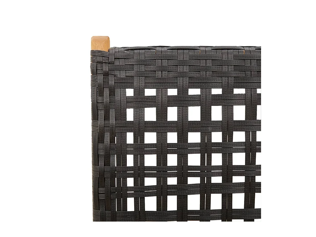 Chaises inclinables de jardin lot de 6 noir rotin bois massif