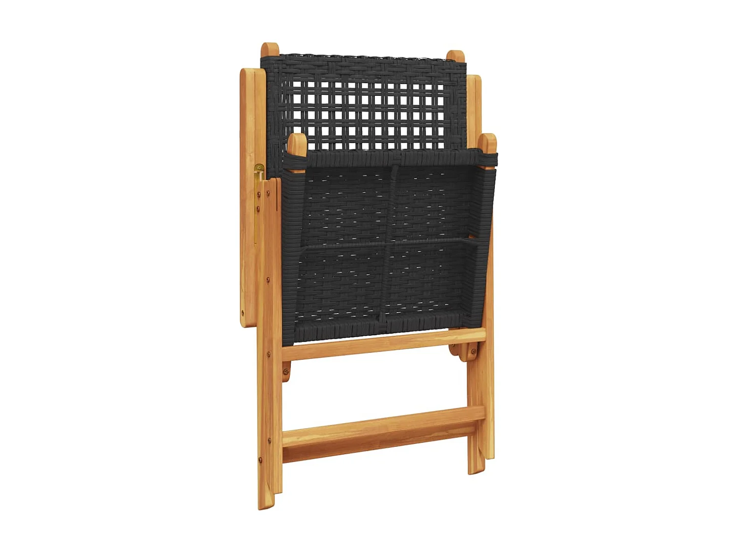 Chaises inclinables de jardin lot de 6 noir rotin bois massif