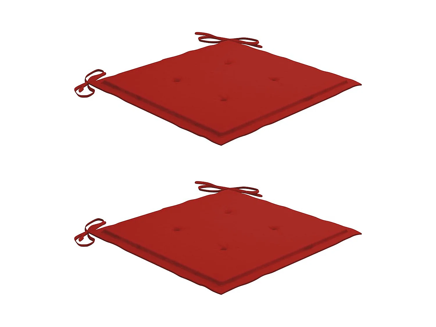 Chaises de jardin avec coussins lot de 2 Bois d'acacia massif