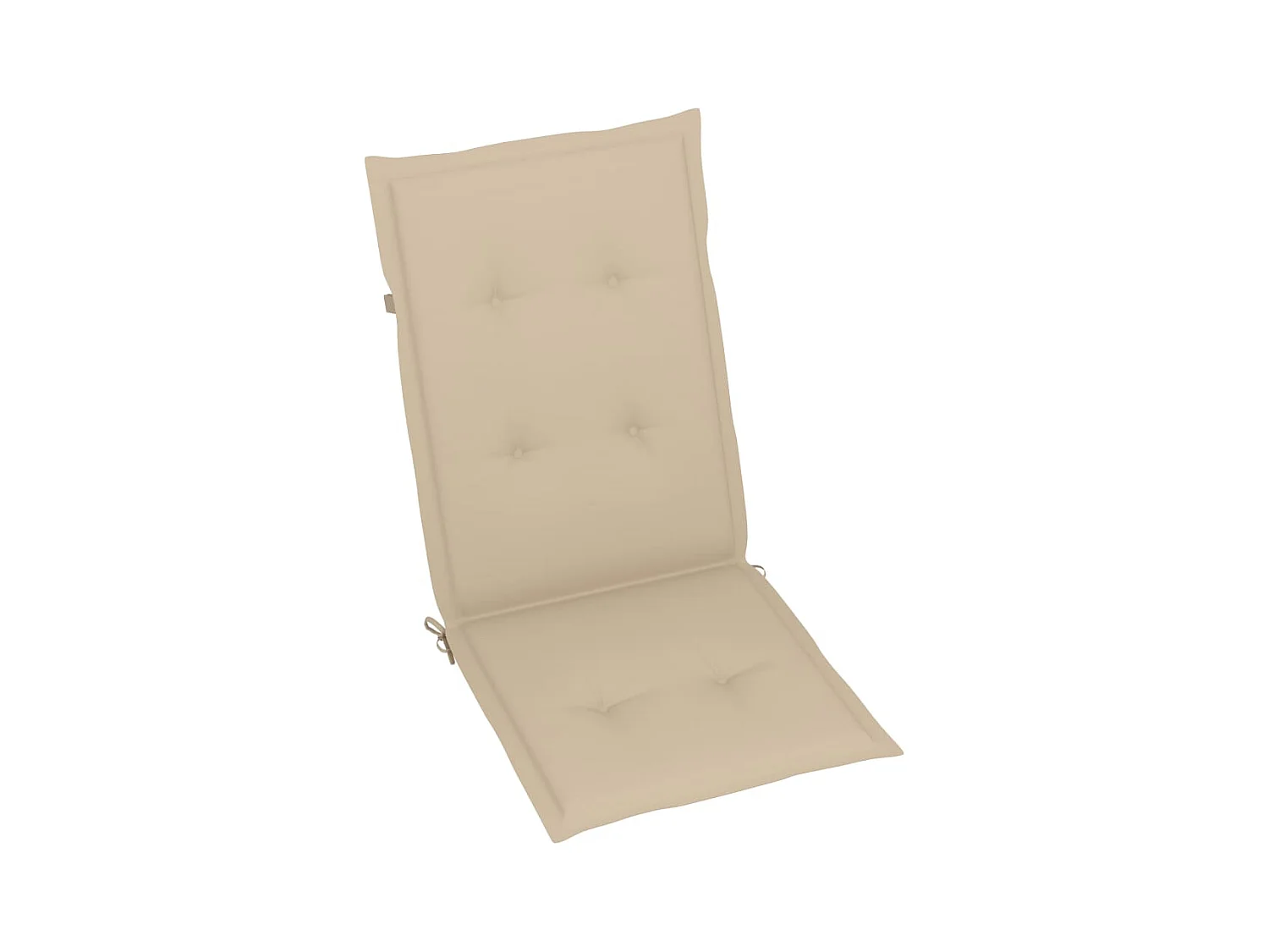 Set di 4 sedie da giardino reclinabili con cuscini in legno di acacia