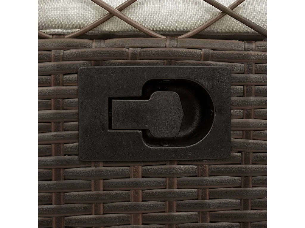 Chaises inclinables de jardin lot de 2 marron résine tressée