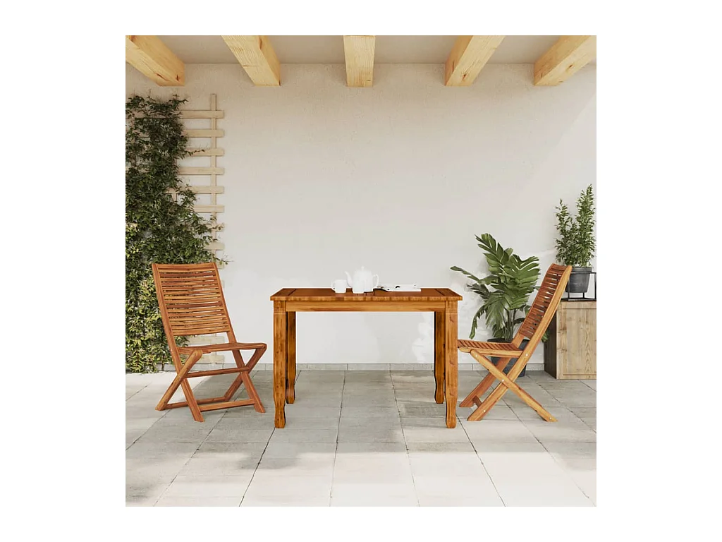 Opvouwbare tuinstoelen set van 2 massief acaciahout