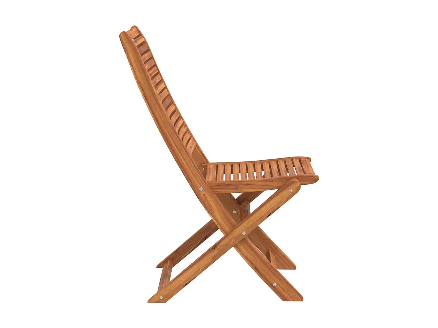 Chaises pliantes de jardin lot de 2 bois d'acacia solide