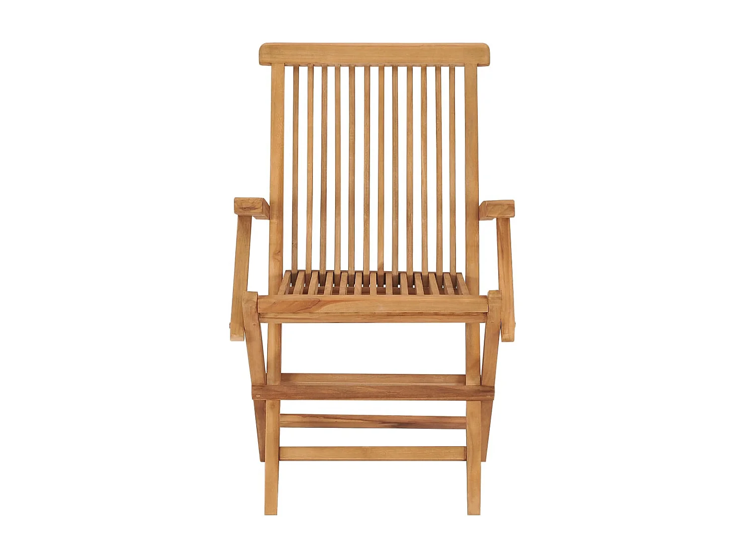 Juego de 6 sillas de jardín plegables de madera maciza de teca