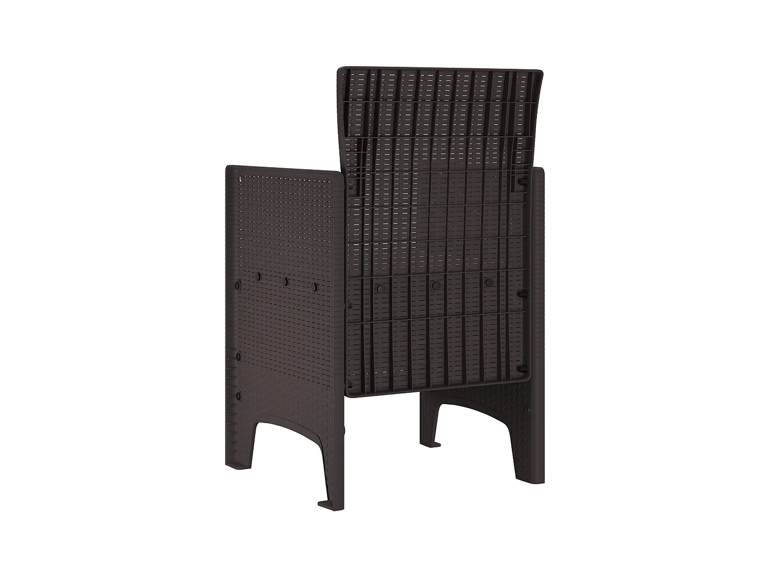 Sedie da giardino con cuscini 2 pezzi in polyrattan marrone