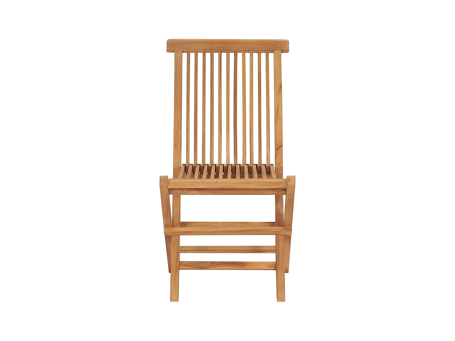 Set di 4 sedie pieghevoli da giardino in legno massello di teak