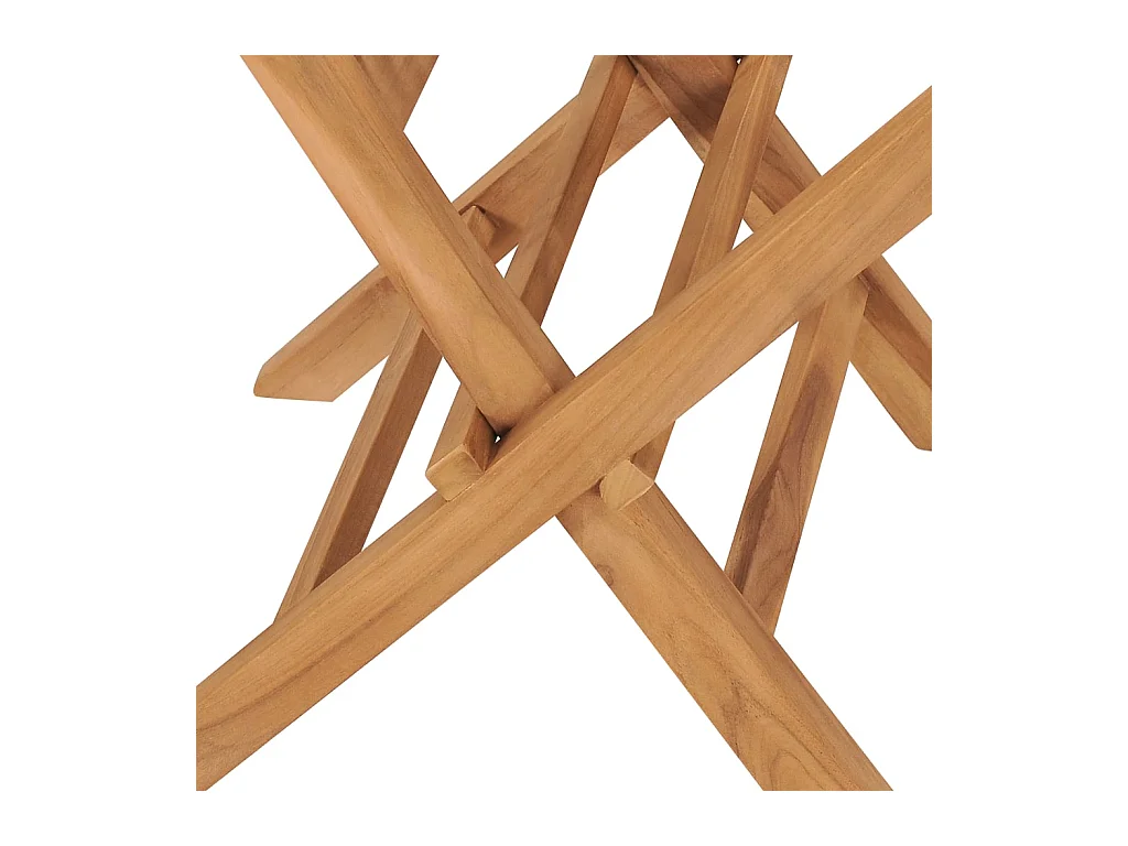 Set di 4 sedie pieghevoli da giardino in legno massello di teak