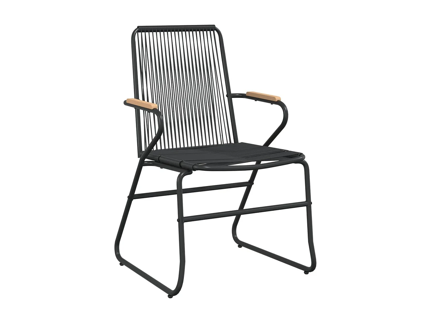 Chaises de jardin lot de 2 noir 58x59x85,5 cm Rotin PVC