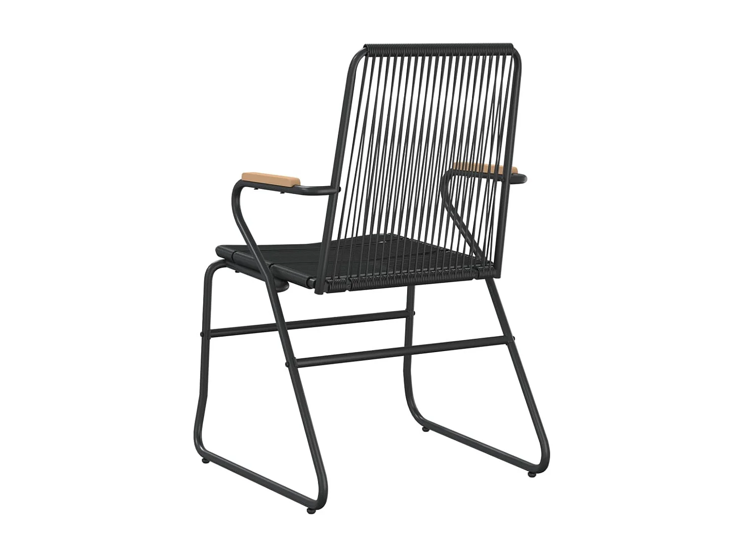 Chaises de jardin lot de 2 noir 58x59x85,5 cm Rotin PVC