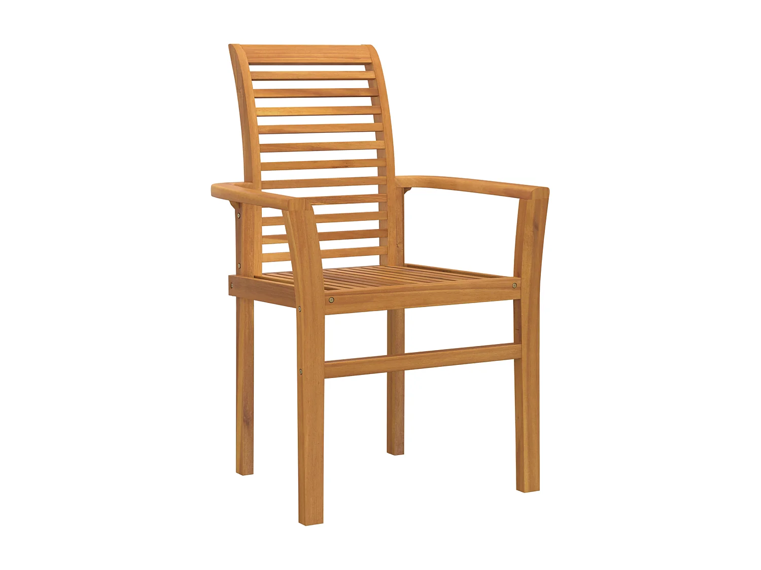 Chaise de jardin empilable 4 pcs en bois massif de teck