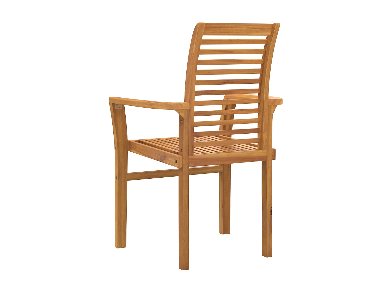 Chaise de jardin empilable 4 pcs en bois massif de teck