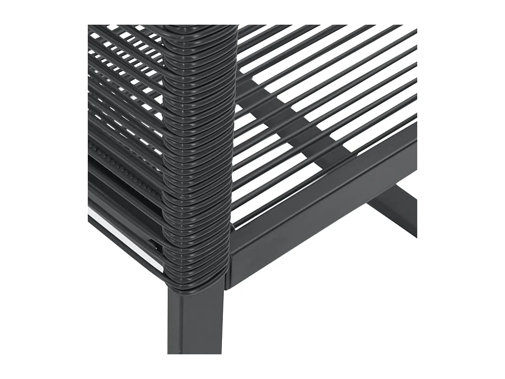 Chaises de jardin lot de 4 noir résine tressée