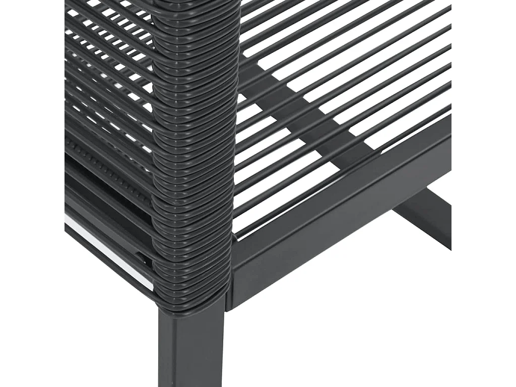 Chaises de jardin lot de 4 noir résine tressée