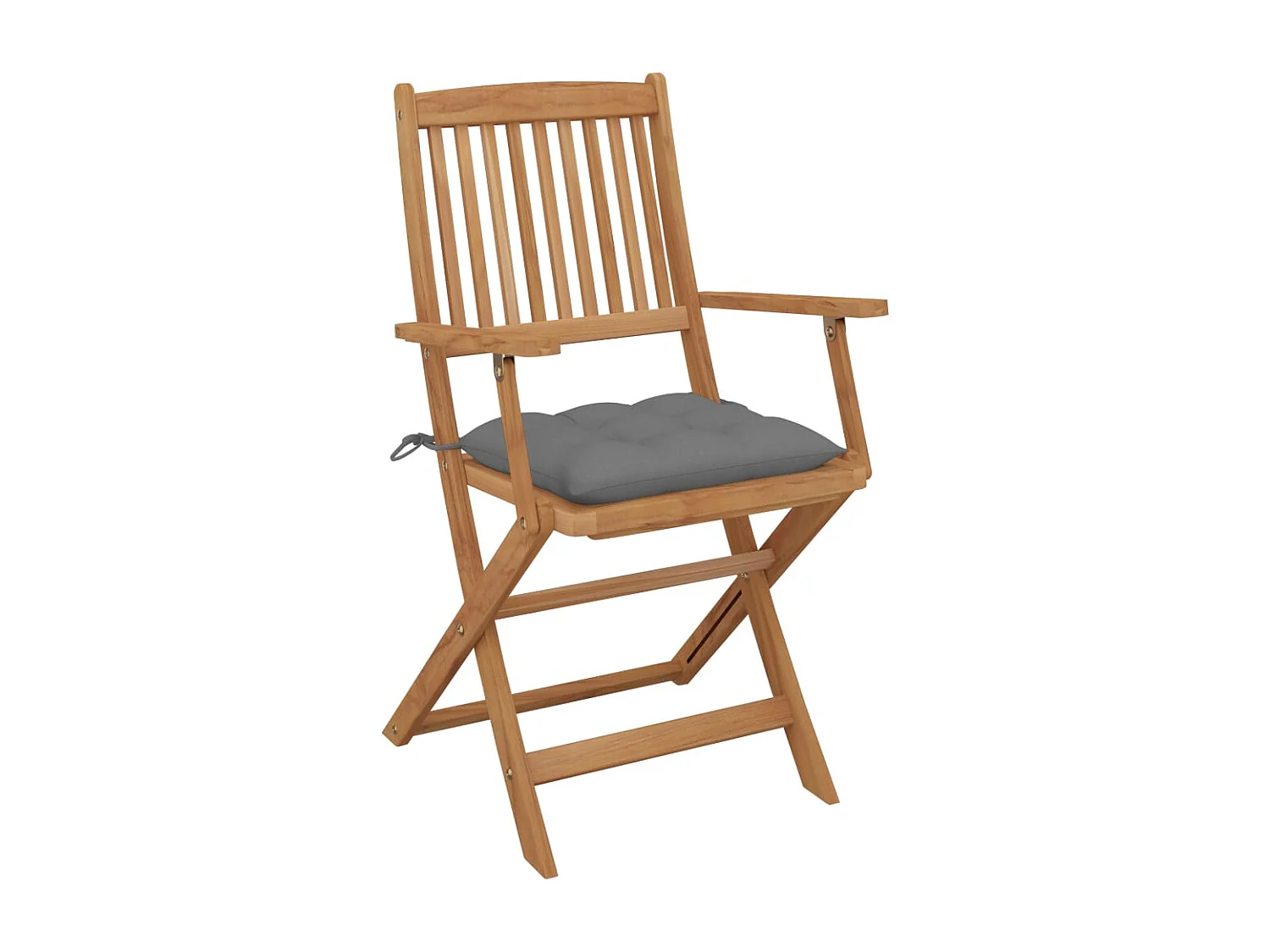 Chaises pliables de jardin lot de 6 avec coussins Bois d'acacia