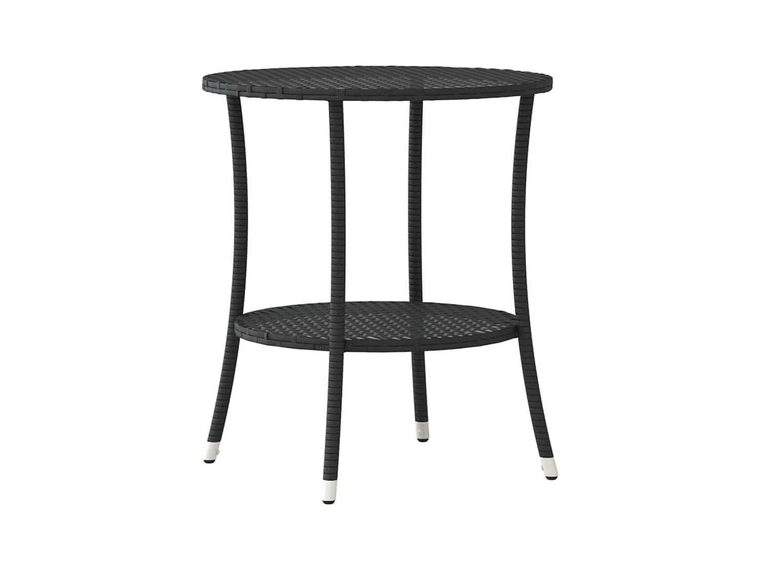 Set di 2 sedie da giardino reclinabili e tavolo in resina di vimini