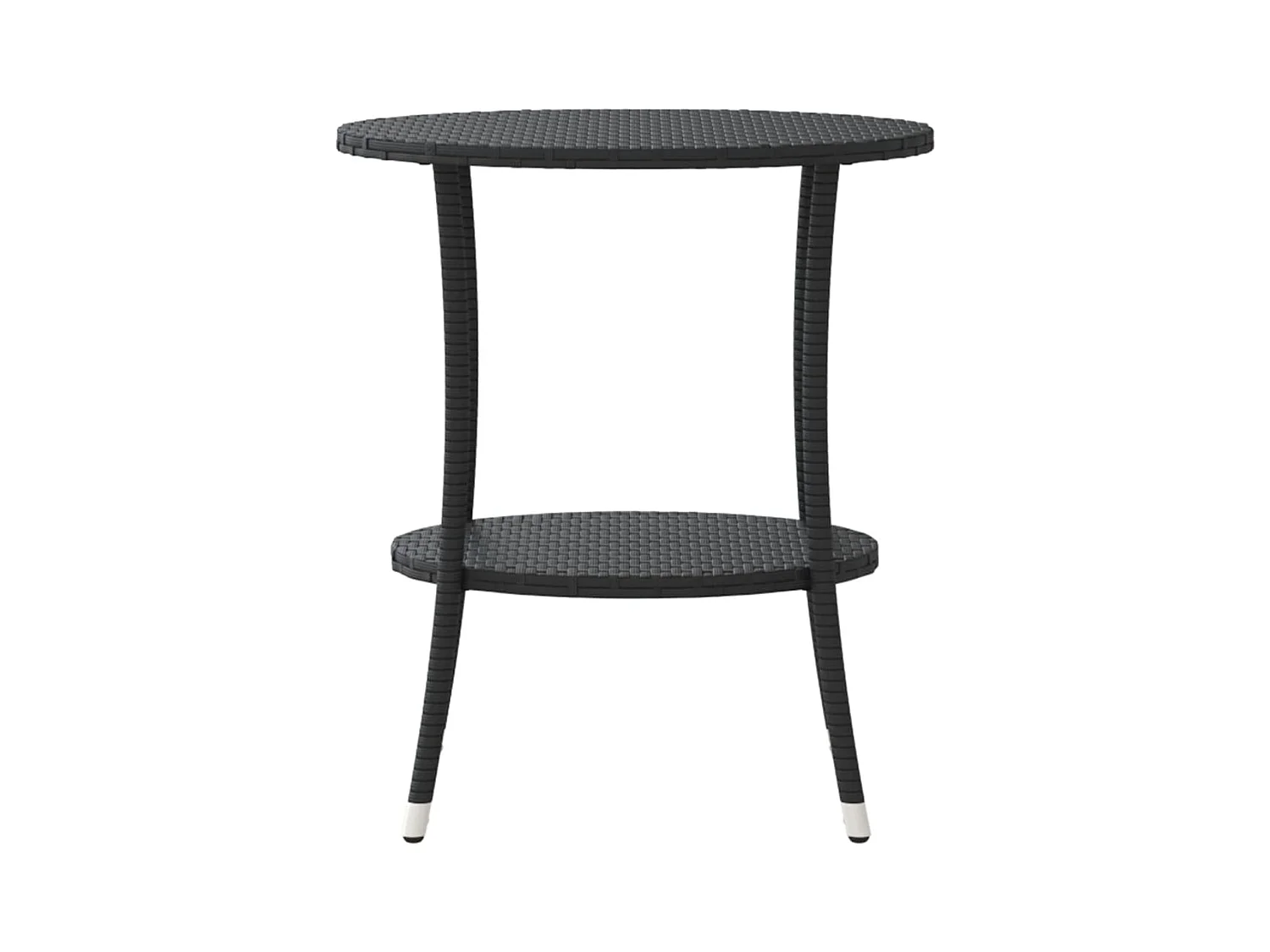 Set di 2 sedie da giardino reclinabili e tavolo in resina di vimini