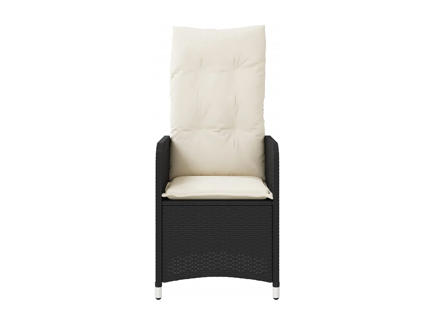 Chaises inclinables de jardin lot de 2 et table résine tressée