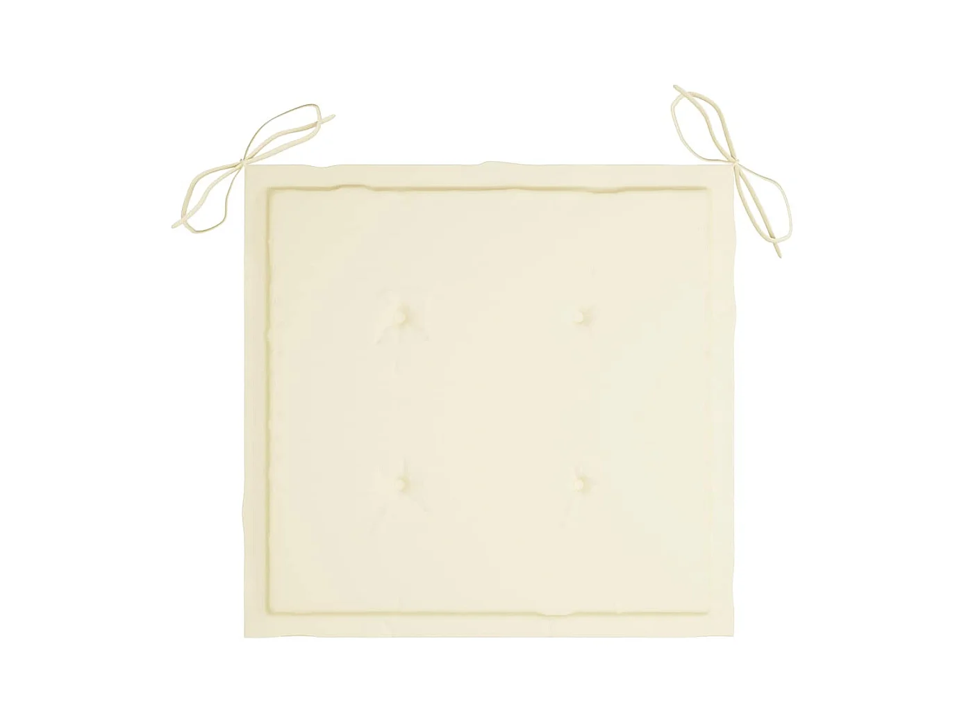 Tuinstoelen en crèmekleurige kussens set van 4 Massief teakhout