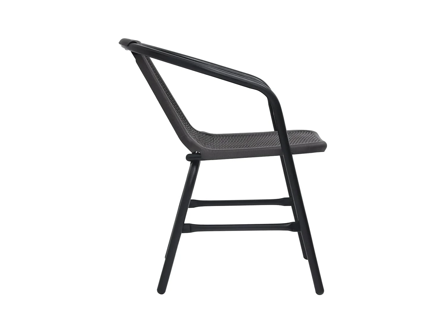 Set di 8 sedie da giardino in rattan, plastica e acciaio, 110 kg