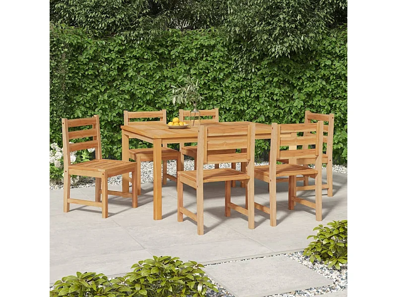 Chaises de jardin lot de 6 Bois de teck solide